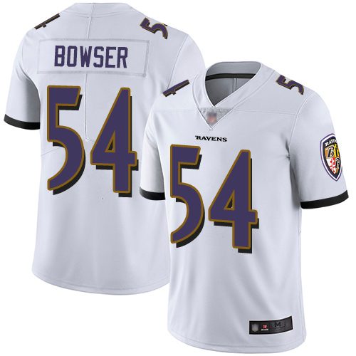 Baltimore Ravens Limited White Men Tyus Bowser Road Jersey NFL Football #54 Vapor Untouchable